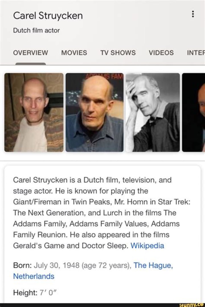 Carel Struycken Height, Weight, Age, Spouse, Children, Facts, Biography