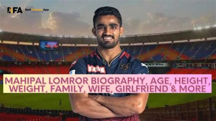 Mahipal Lomror Height, Weight, Age, Body Statistics